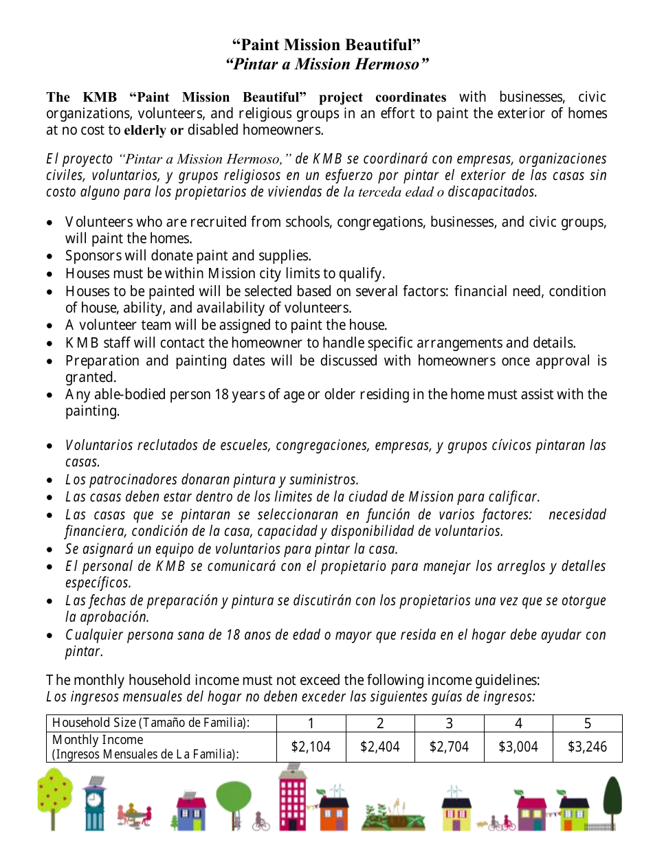Paint Mission Beautiful Application - City of Mission, Texas (English / Spanish), Page 2