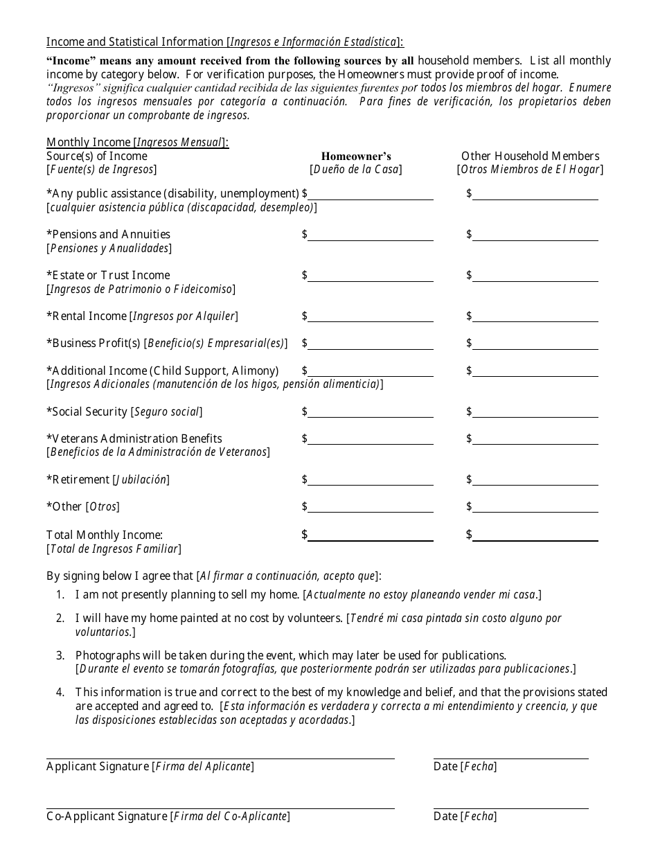 Paint Mission Beautiful Application - City of Mission, Texas (English / Spanish), Page 4