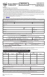 Document preview: Form U-21 (BWC-7523) Application for Retrospective-Rating Plan for Public Employers - Ohio