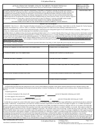 DD Form 2293 Application for Former Spouse Payments From Retired Pay