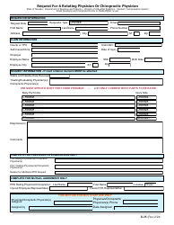 Document preview: Form D-35 Request for a Rotating Physician or Chiropractic Physician - Nevada