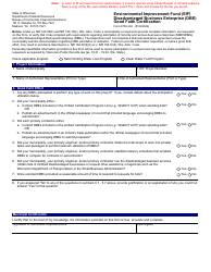 Document preview: Form 8700-294 Disadvantaged Business Enterprise (Dbe) Good Faith Certification - Wisconsin