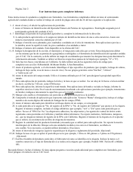 Formulario DPR-PML-017C Informe Mensual De Uso De Pesticidas De Produccion Agricola - California (Spanish), Page 2