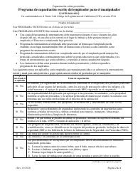 Programa De Capacitacion Escrito Del Empleador Para El Manipulador - California (Spanish), Page 2