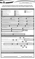 Nwt Application for Driver&#039;s Licence or General Identification Card - Northwest Territories, Canada (English/French)