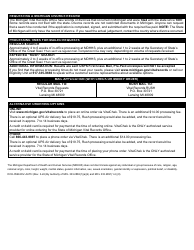 Form DCH-0569-DIV-AUTH Application for Apostilled/Authenticated Copy - Michigan Divorce Record - Michigan, Page 2