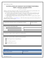 Document preview: OGE Form 202 Notification of Conflict of Interest Referral