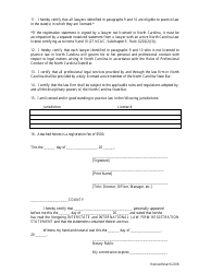 Interstate and International Law Firm Application for Registration Statement - North Carolina, Page 4