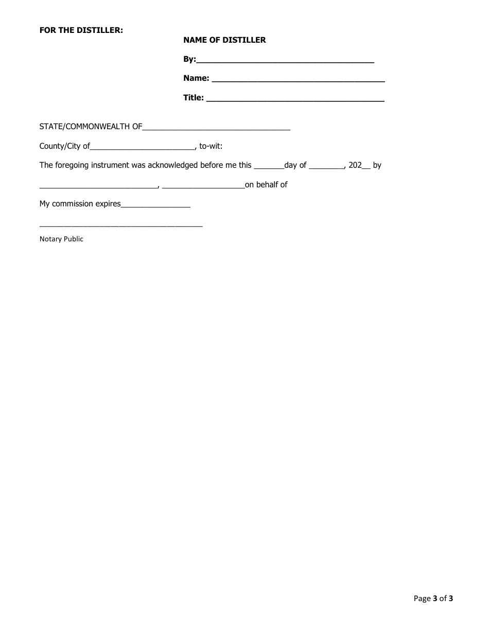 Distillery Store Addendum - Virginia, Page 3