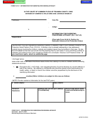 Form 10.01-F (E5340) Information for Parenting Proceeding Affidavit - Franklin County, Ohio