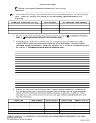 Form 10.05-B (E6236) Petition for Juvenile Civil Protection Order and Juvenile Domestic Violence Protection Order - Franklin County, Ohio, Page 2