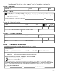 Form NOFR002 Texas Standard Prior Authorization Request Form for Prescription Drug Benefits - Texas, Page 2