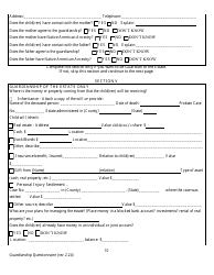 Probate Guardianship Questionnaire - County of Alameda, California, Page 10