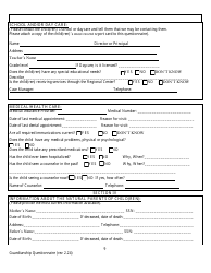 Probate Guardianship Questionnaire - County of Alameda, California, Page 9