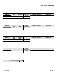 Form VX-116 Consumer&#039;s Repair Summary for a 30 Days out of Service Claim - Vermont, Page 2