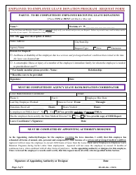 Form MS405 Employee-To-Employee Leave Donation Program - Request Form - Maryland, Page 2