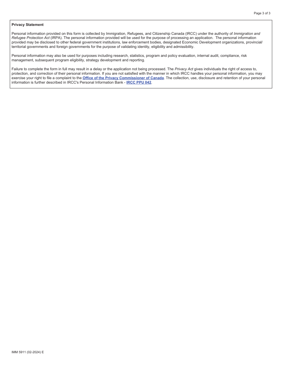 Form IMM5911 Schedule 1 Rural and Northern Immigration Pilot - Canada, Page 3