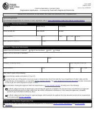 Form 3248 Registration Application - Licensure by Exam With Degree and Internship - Texas