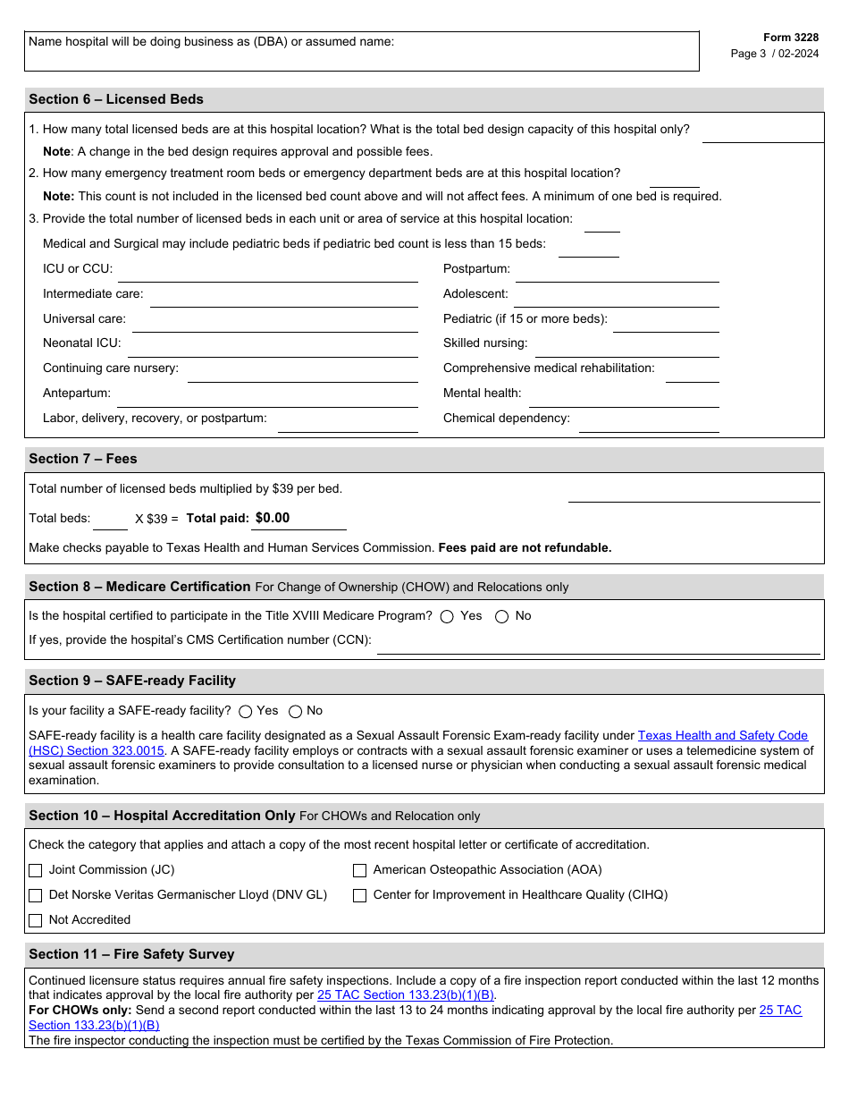 Form 3228 Download Fillable PDF or Fill Online Application for a ...