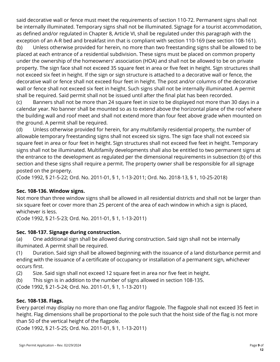 Sign Permit Application - Fayette County, Georgia (United States), Page 9