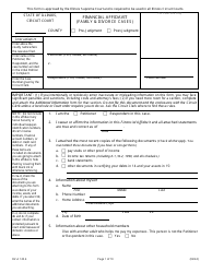 Form DV-A120.4 Financial Affidavit (Family and Divorce Cases) - Illinois