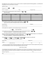 Application for Employment Agency License - Nevada, Page 2