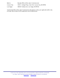 Instructions for Application for Employment Agency License - Nevada, Page 2