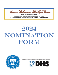 Senior Arkansans Hall of Fame Nomination Form - Arkansas