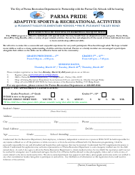 2024 City of Parma, Ohio Parma Pride Spring Registration Form - Fill ...