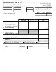 Form UCT-7842-E Contribution Adjustment Report - Wisconsin
