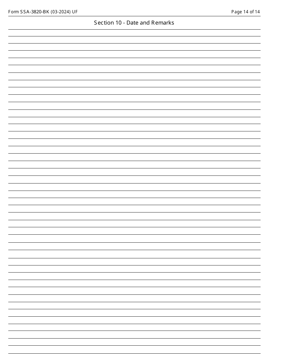 Form SSA-3820-BK Disability Report - Child, Page 14