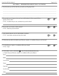 Form SSA-3373 Function Report - Adult, Page 4