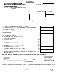 Form TAX-F003 Modified Business Tax Return - General Business - Nevada