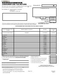 Form REV-F009 Consumer Use Tax Return - Nevada