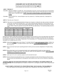 Form REV-F009 Consumer Use Tax Return - Nevada, Page 2