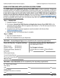 Form GEN1321 Download Fillable PDF or Fill Online Cdss System and ...