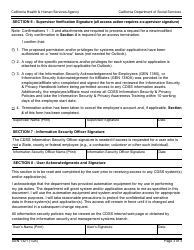 Form GEN1321 Cdss System and Application Access Form - California, Page 3