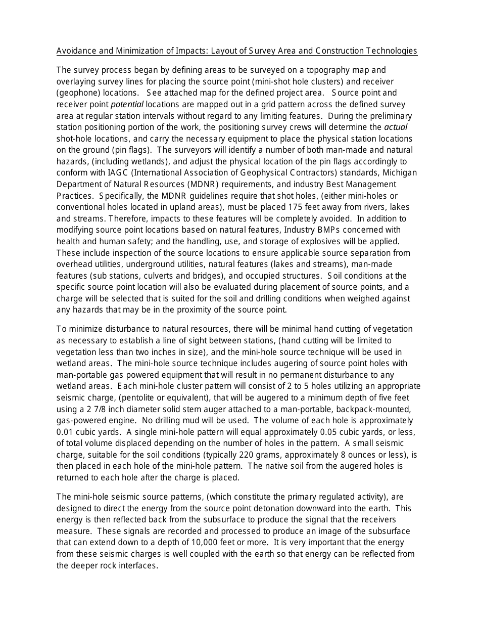Applying for Seismic Exploration Under General Permit Q - Michigan, Page 23