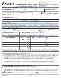 Form HBD-12 Health Benefits Plan Enrollment for Active Employees - California