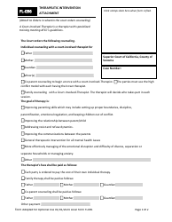 Form FL-096 Therapeutic Intervention Attachment - County of Sonoma, California