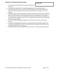 Form FL-096 Therapeutic Intervention Attachment - County of Sonoma, California, Page 2