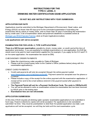 Form EQP3422 Application for Drinking Water Operator Certification Type II: Level 5 Examination - Michigan, Page 4