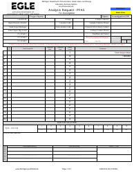 Form EQP4014-06 Analysis Request - Pfas - Michigan