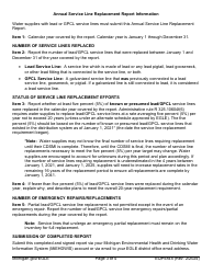 Form EQP5845 Annual Service Line Replacement Report - Michigan, Page 3