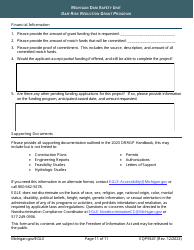 Form EQP9347 Application Form - Dam Risk Reduction Grant Program - Michigan, Page 11