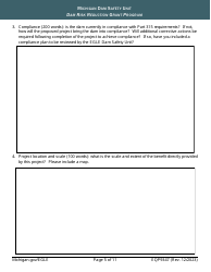 Form EQP9347 Application Form - Dam Risk Reduction Grant Program - Michigan, Page 5