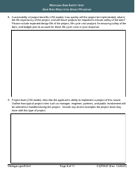 Form EQP9347 Application Form - Dam Risk Reduction Grant Program - Michigan, Page 8