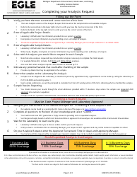 Form EQP4014-05 Analysis Request - Pfas for Ground, Surface, and Waste Water - Michigan, Page 2