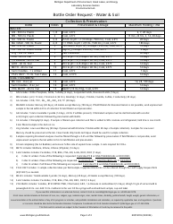 Form EQP4039 Bottle Order Request - Water &amp; Soil - Michigan, Page 2