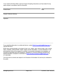 Form EQP5857 Drinking Water Lead and Copper Sampling Instructions for Sites With Lead Service Lines - Michigan, Page 4